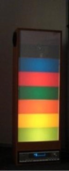 Obrazek Tablica kolorowa drabina na mobilnej podstawie - element Sali Doświadczania Świata