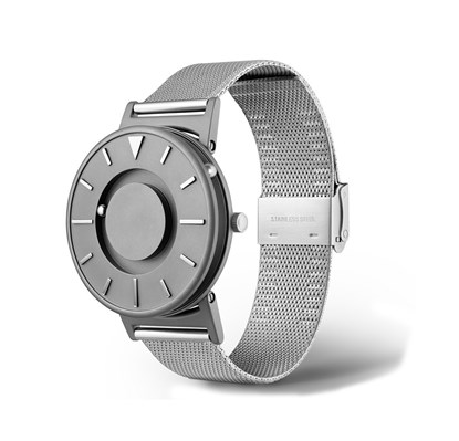 Bradley Mesh Silver - zegarek na rękę  srebrny